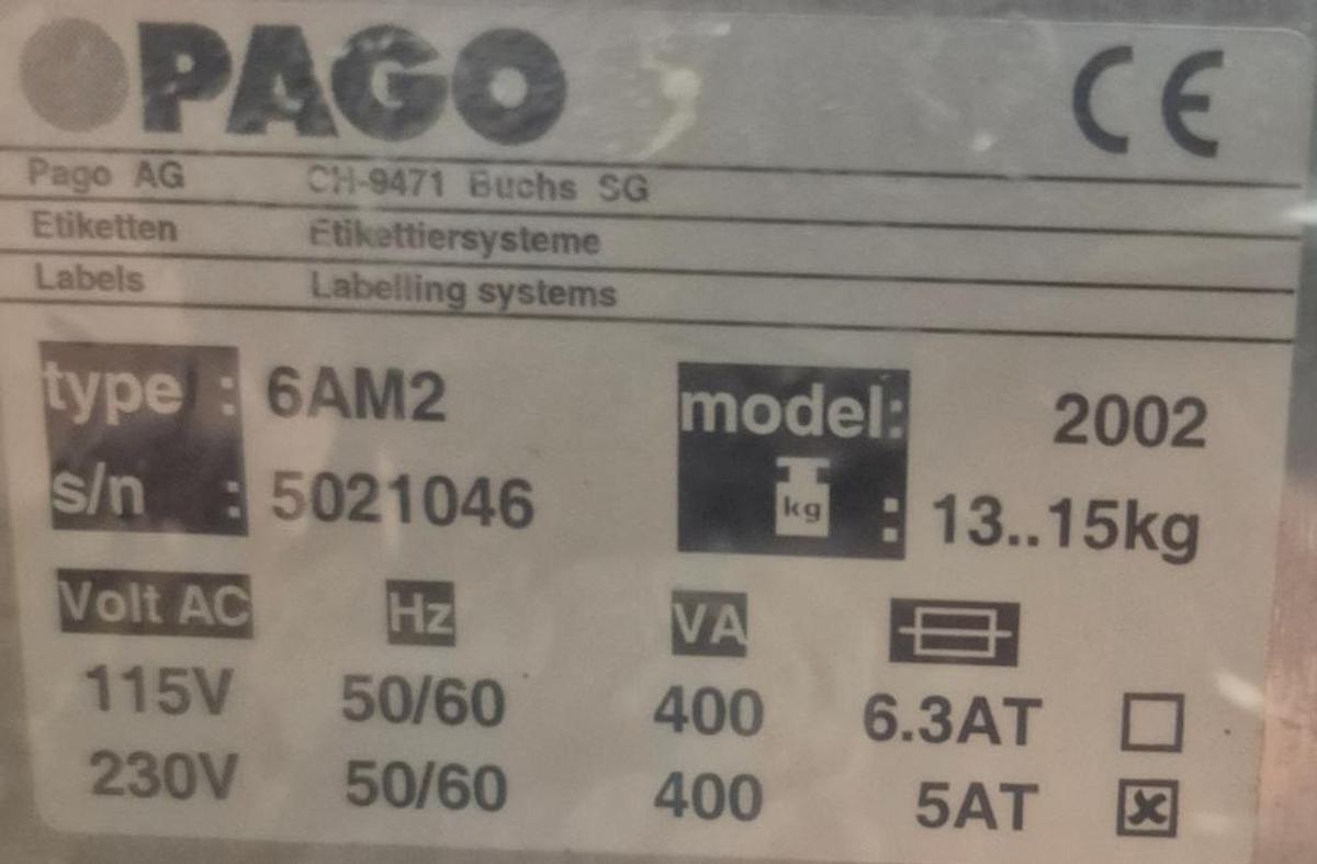 Gebraucht Pago Pagomat 6AM Etikettierer mit Laetus Argus Steuerung