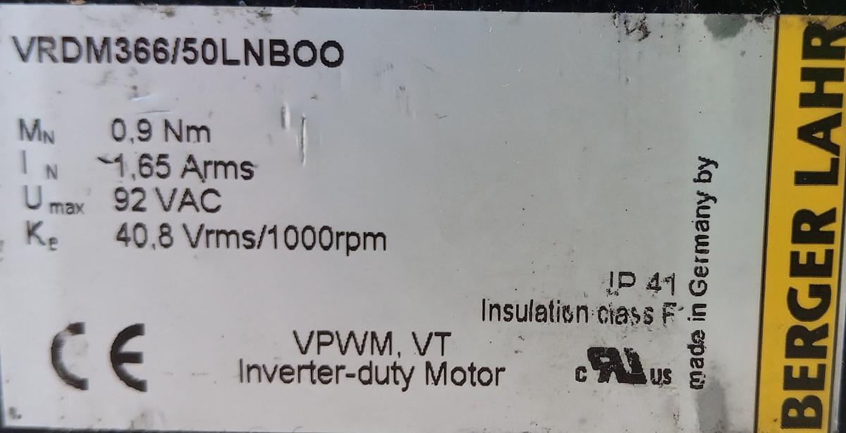 Berger Servo Motor VRDM366/50LNBOO