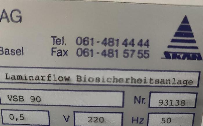 Gebraucht Skan Workstation Laminarflow-Biosicherheits-Anlage VSB90