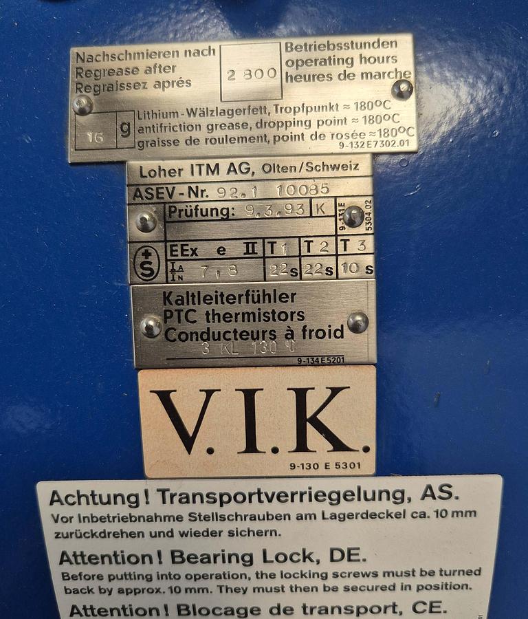 Loher Fußmotor / EMGV-250MB-02A