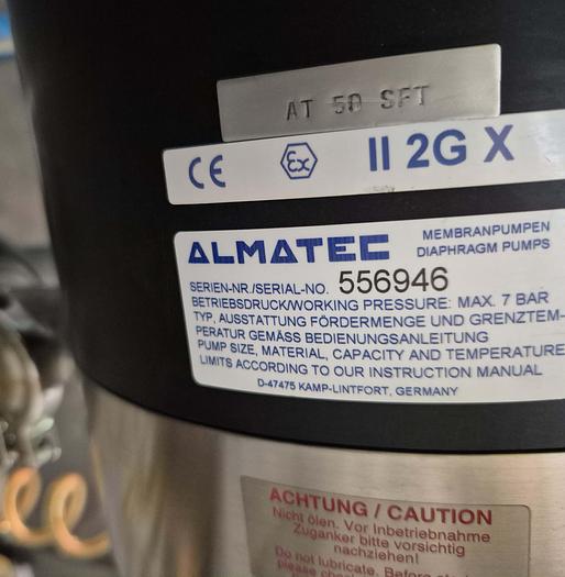 Gebraucht Almatec Cip Pumpe Druckluftmembranpumpe LSF TP08 EX
