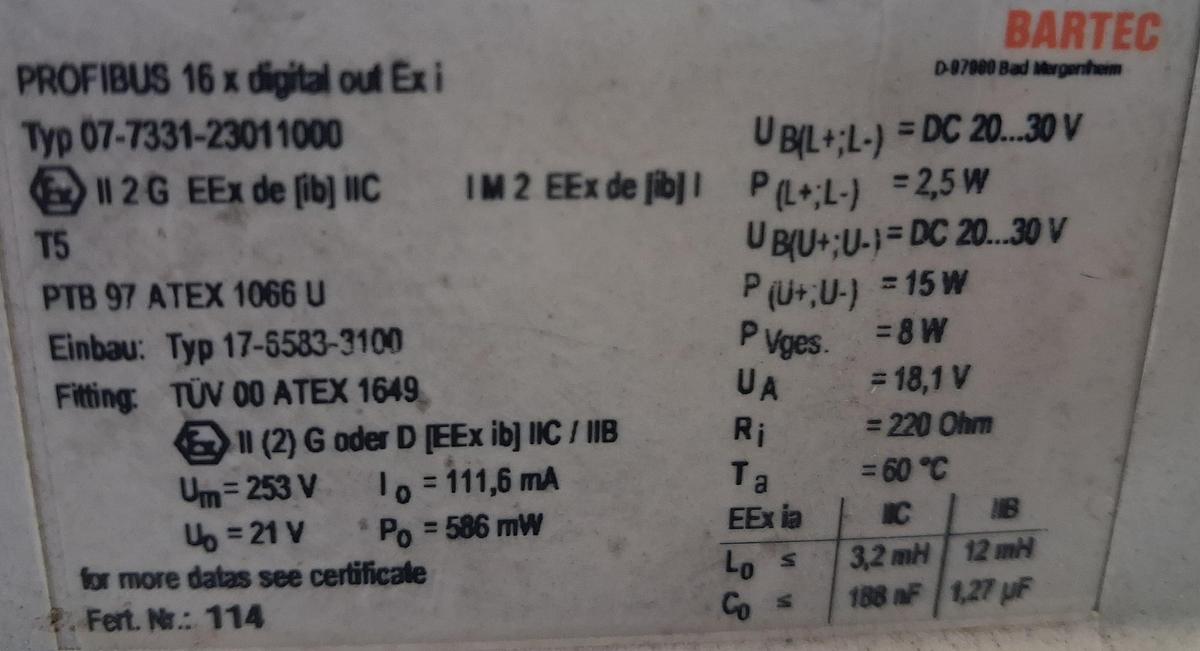 Gebraucht Bartec 3,4