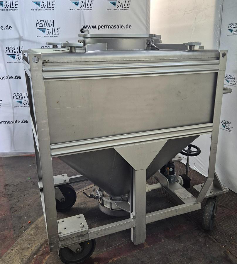 Used Edelstahl-Maurer AG IBC-Behälter mit Halar-Beschichtung 670 ltr.