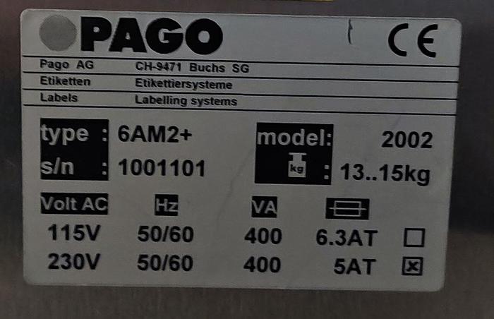 Gebraucht Pago Pagomat 6AM Etikettierer mit Laetus Argus Steuerung
