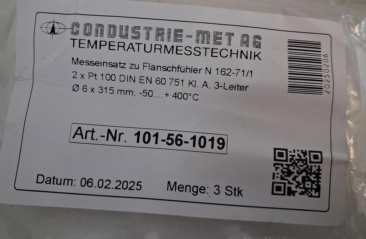 Gebraucht Messeinsatz 2xPT100