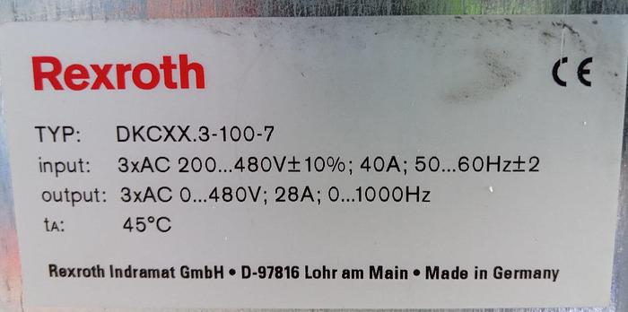 Bosch Rexroth Indramat Eco Drive DKCXX.3-100-7