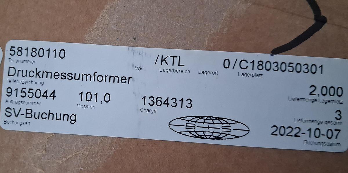 Gebraucht Druckmessumformer Typ PTM