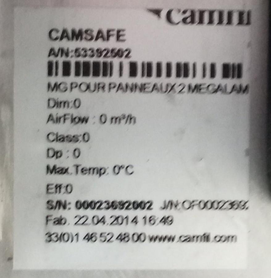 Camfil Edelstahlfilter Camsafe mit Megalam Filter