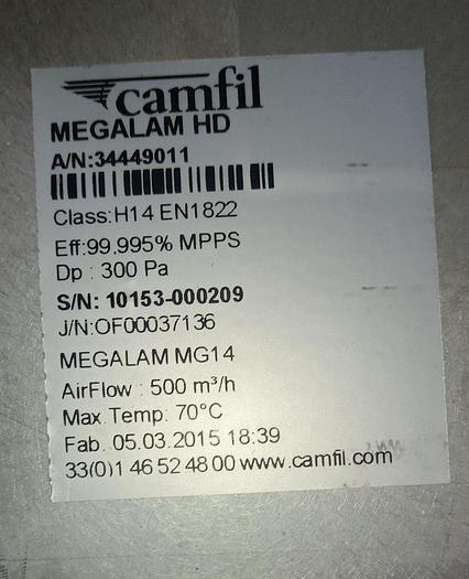 Camfil Edelstahlfilter Camsafe mit Megalam Filter