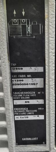 Gebraucht Leybold Trivac Drehschiebervakuumpumpe Station D65B