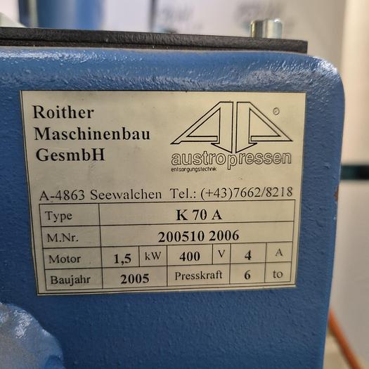 Used Roither Hydraulische Ballenpresse Austropressen K 70 A