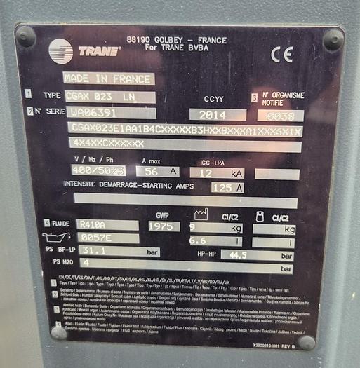 Gebraucht 2014 Trane Conquest CGAX 023 LN Kühlsystem