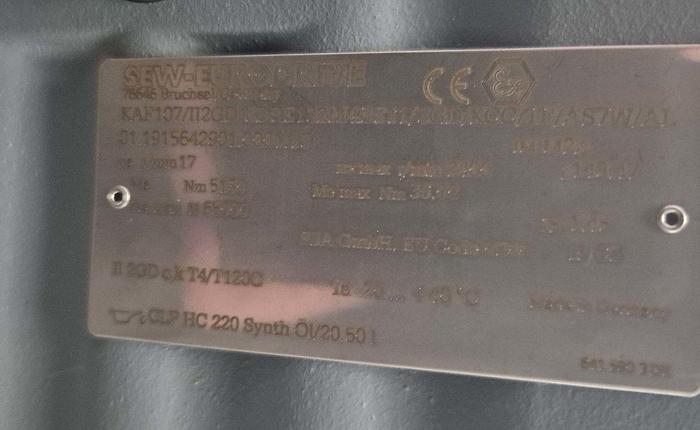 SEW-Eurodrive Motor mit integriertem Getriebe KAF107/II2GD EDR132M4BE11/3GD/KCC/TF/AS7W/AL