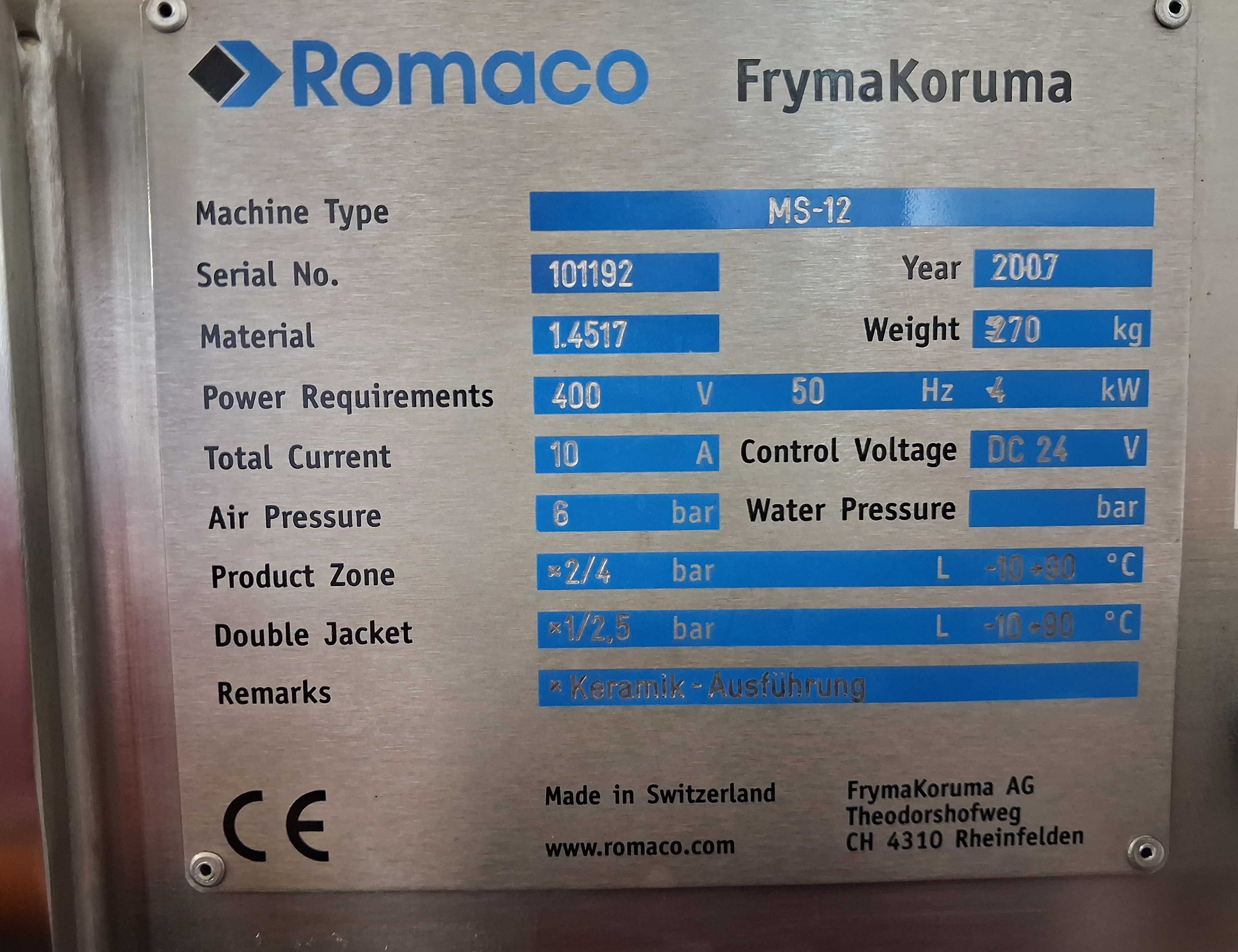 Gebraucht FrymaKoruma