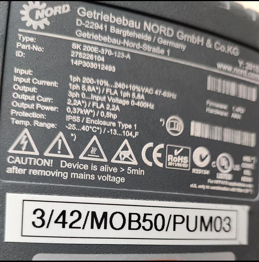 Netzsch Exzenterschneckenpumpe NM003BH06S12F mit Motor