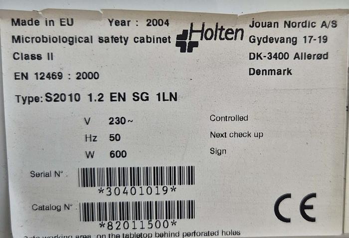 Gebraucht Holten, Jouan Nordic A/S Laborabzug Workstation S2010 1.2 EN SG 1LN