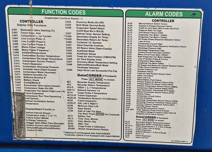 Gebraucht Carrier Transicold 10-Fuß-Kühlcontainer Modell 69NT40-551-510