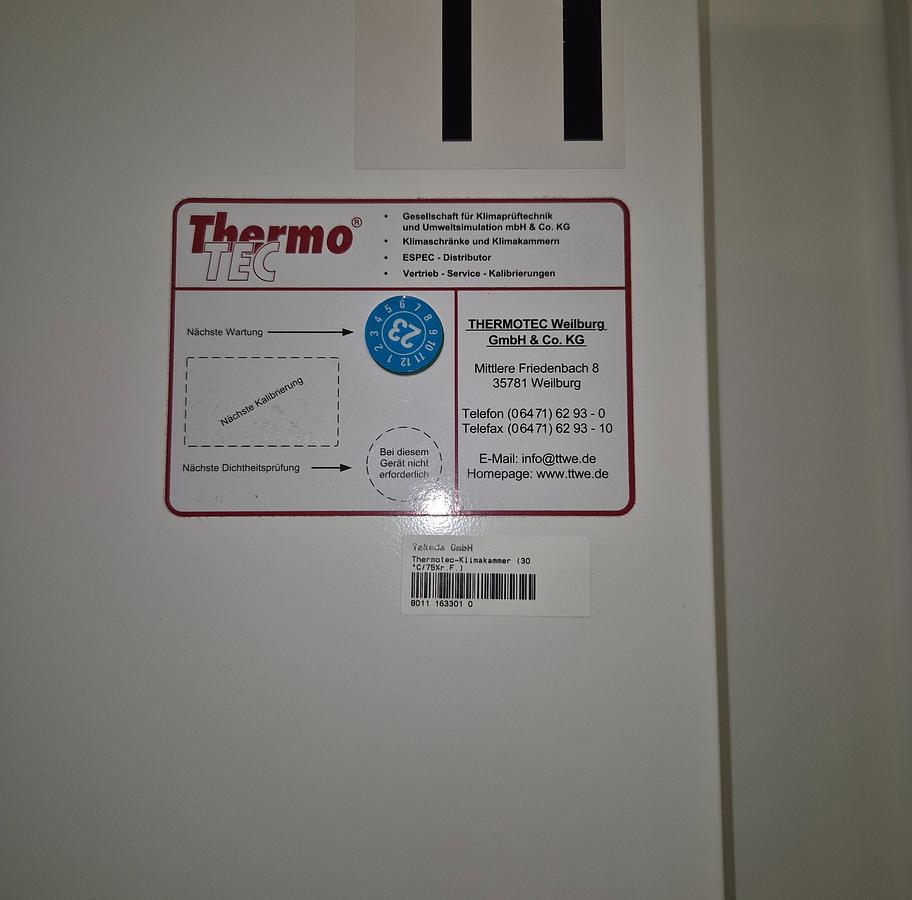 Gebraucht Thermotec Klimakammer 12 + 11+ 10 TE1700*2550*80