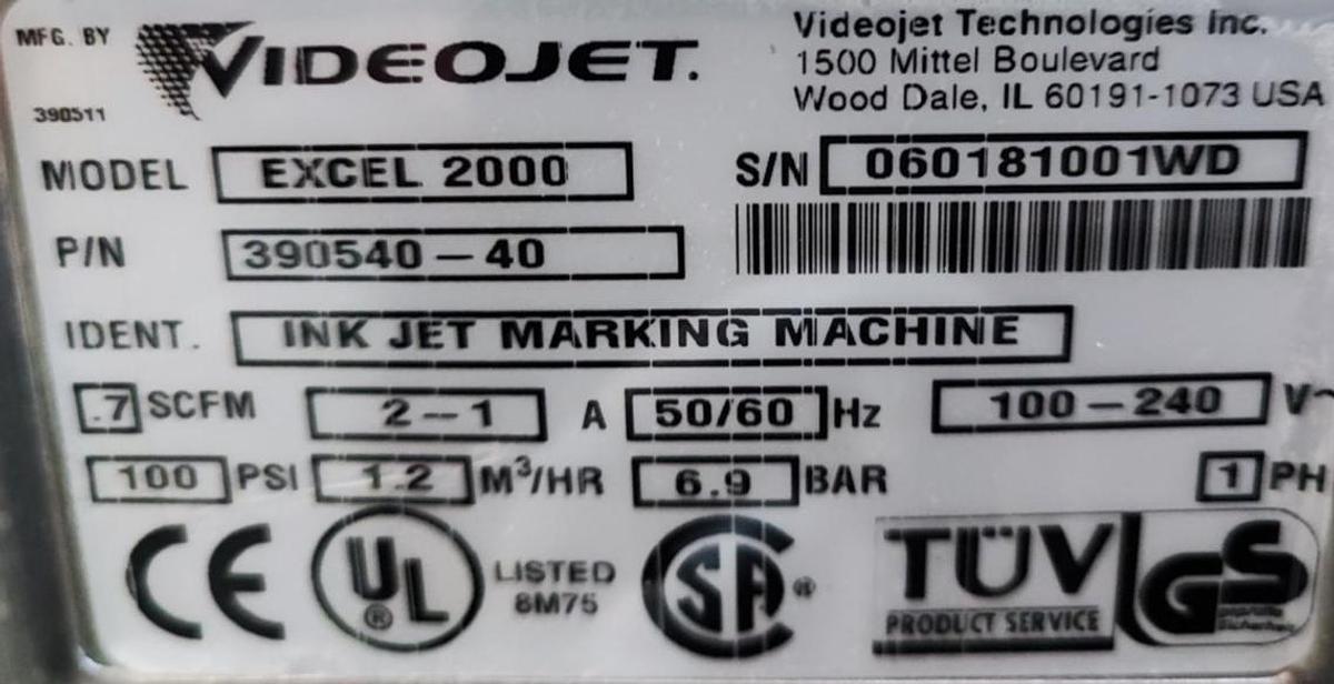 Gebraucht VideoJet Excel Serie 1000 Tinten-Jet-Coder-Drucker