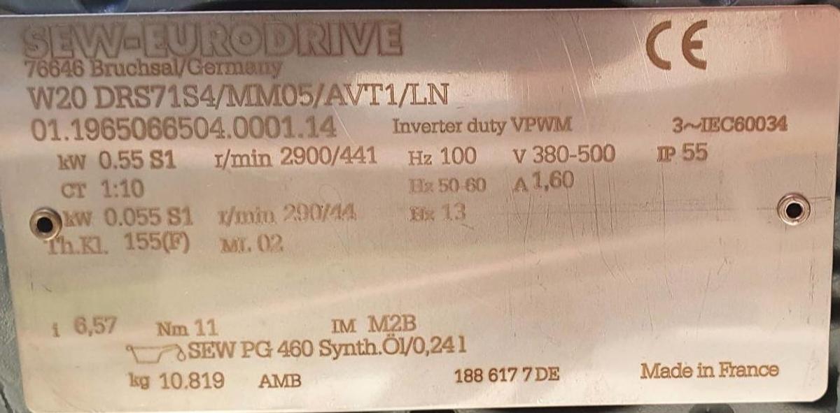 Gebraucht Förderband Edelstahl mit SEW Antrieb