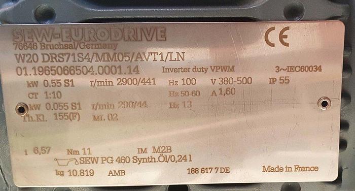 Gebraucht Edelstahl-Förderband mit SEW-Antrieb