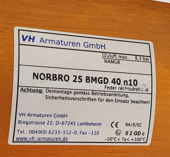 VH Ventil DN50 PN40 mit Nobro Antrieb 25BMGD40n10