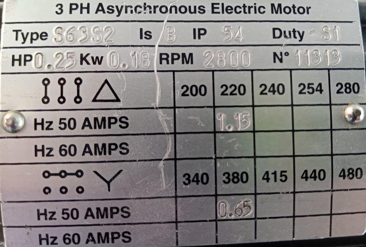 Indur 3 PH Asynchronous Getriebe Motor S6332