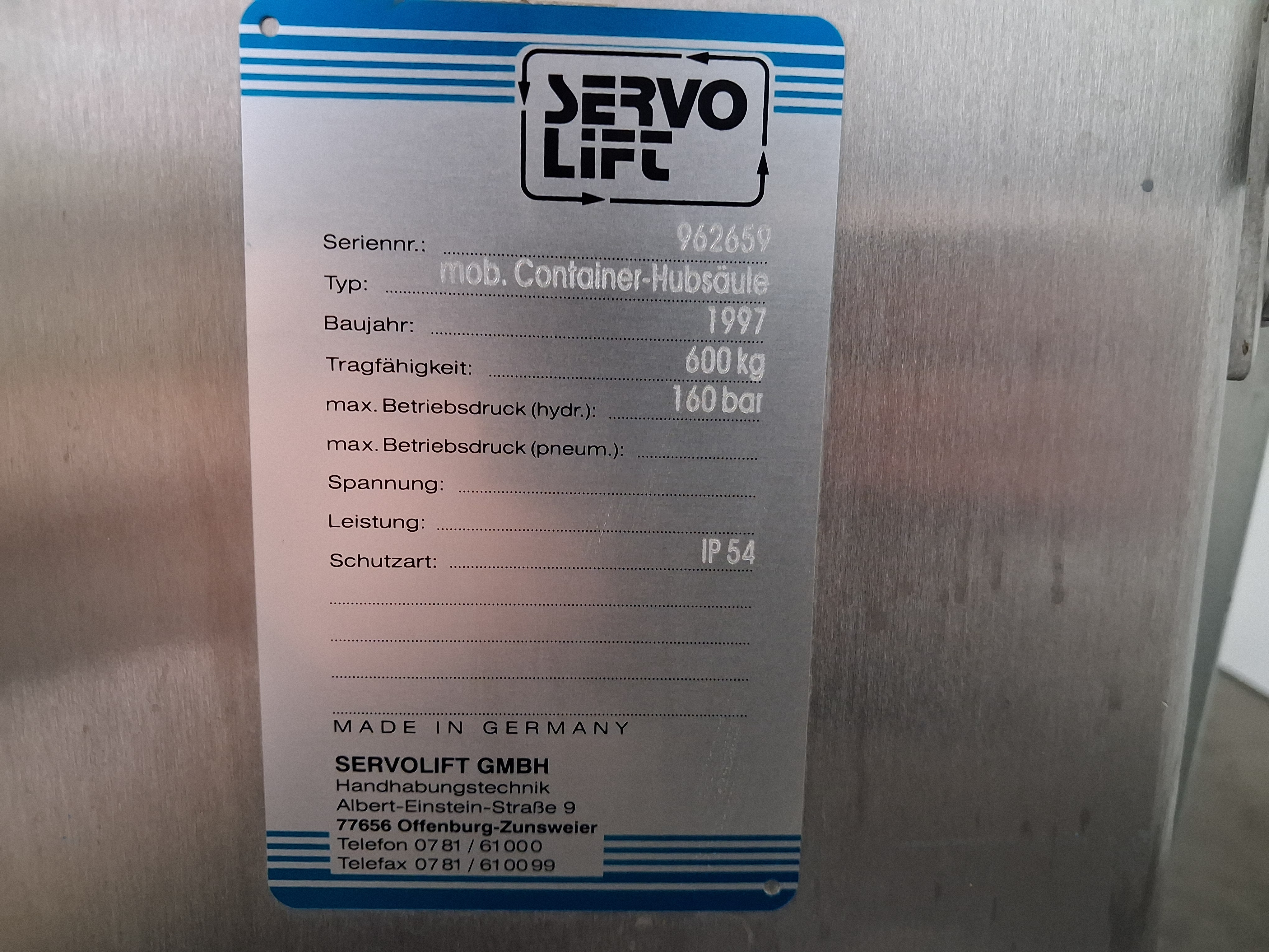 Gebraucht Servo Lift