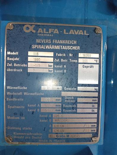 Gebraucht Alfa Laval Spiralwärmetauscher 9,08 m² H15