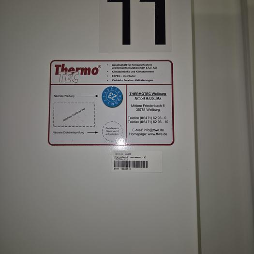 Gebraucht Thermotec Klimakammer 12 + 11+ 10 TE1700*2550*80