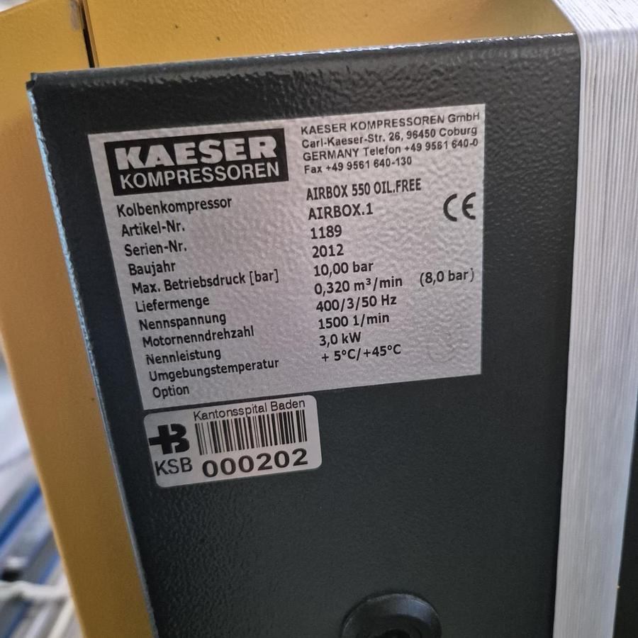 Gebraucht Kaeser AIRBOX 550 OIL.FREE Kolbenkompressor Einheit 2