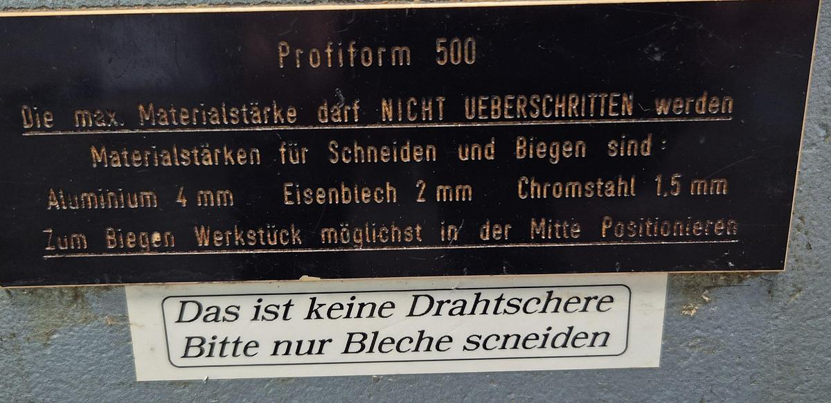 Gebraucht Bosch Schwenkbiegemaschine/Blechschere Profilform 500