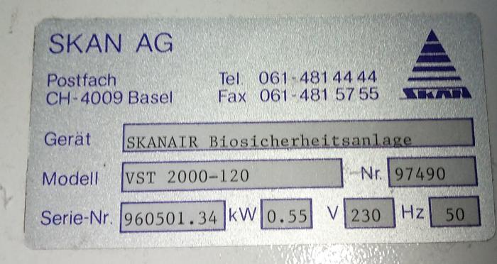 Gebraucht Skan Laborabzug Workstation VST 2000-120