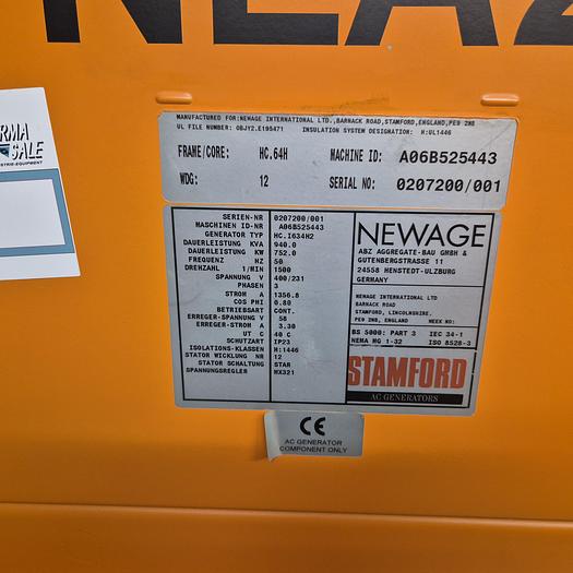 Gebraucht MTU 16V 2000 G63 TB Dieselmotor und einem Stamford HC64H Generator