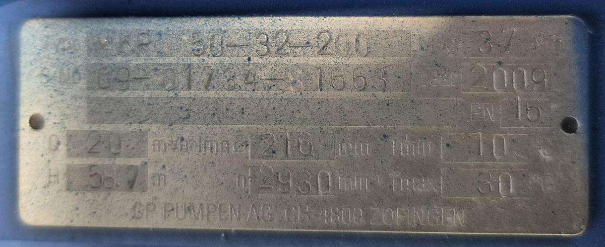 Überholt CP Magnetkreiselpumpe MKP 50-32-200 mit Siemens-Motor