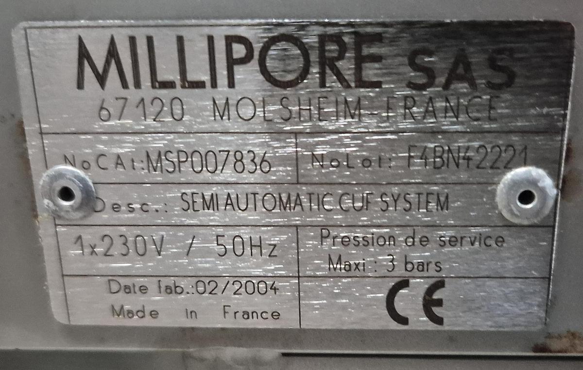 Gebraucht Millipore CUF-System (Semi Automatic CUF System MSPO07836) Filtrationssystem