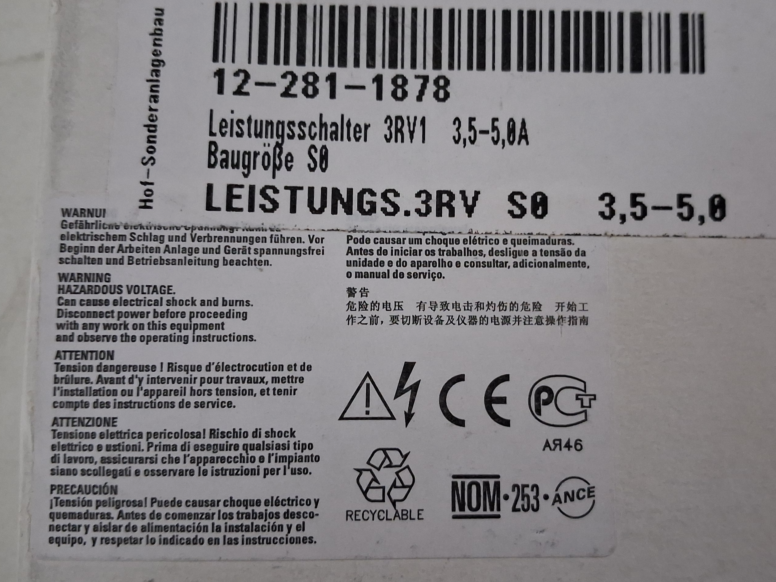 Gebraucht Leistungsschalter