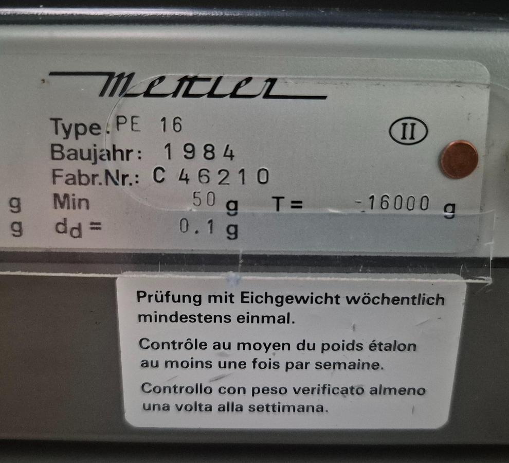 Gebraucht Mettler PE 16 Präzisionswaage