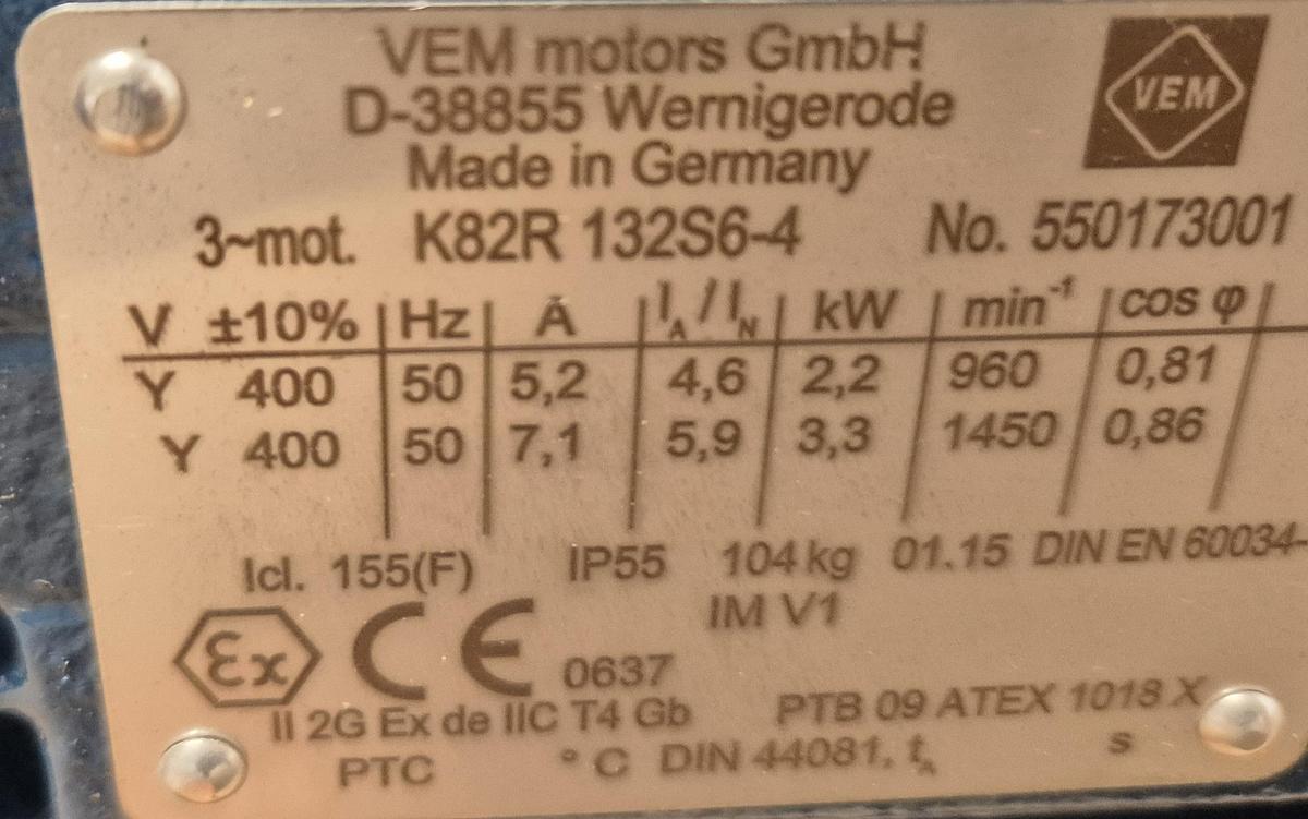Getriebebau Nord Getriebe mit VEM Motor