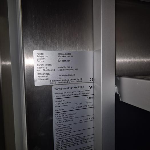 Gebraucht Thermotec Klimakammer 12 + 11+ 10 TE1700*2550*80