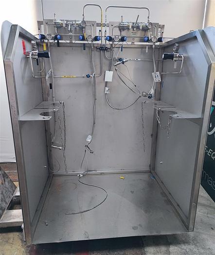 Gebraucht Edelstahl Sicherheitsstation für Sauerstoffflaschen