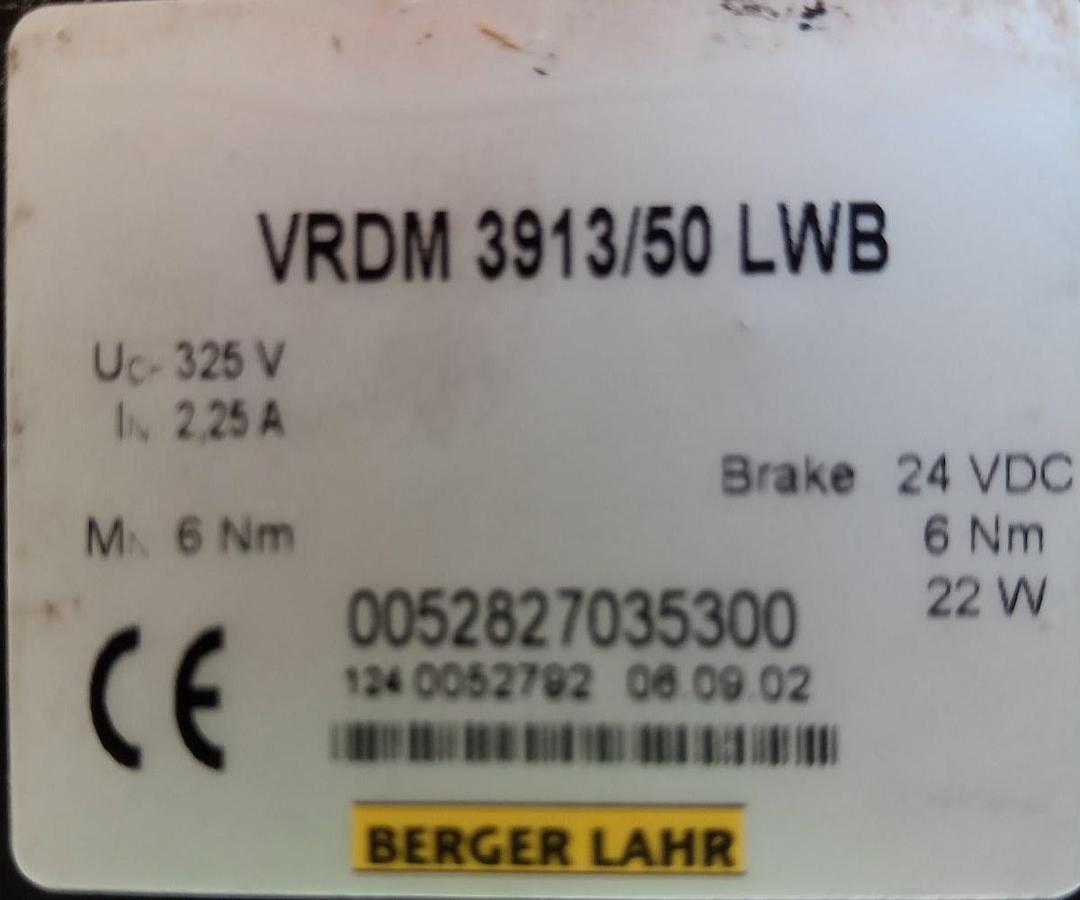 Berger Servo Motor VRDM3913/50LWB