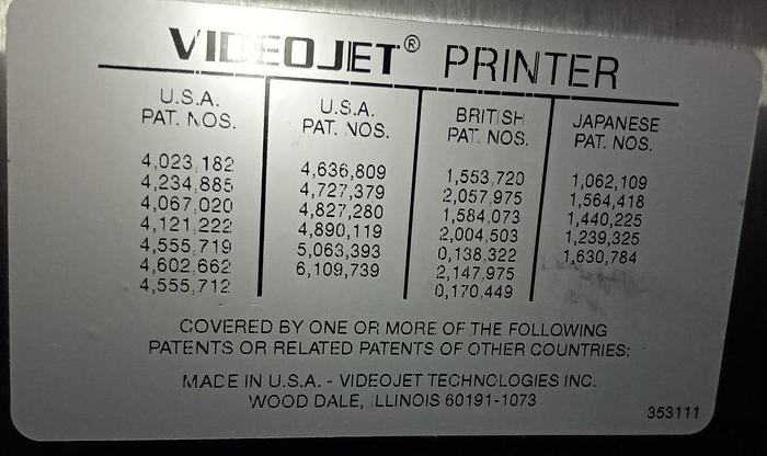 Gebraucht VideoJet Excel Serie 2000 Tinten-Jet-Coder-Drucker