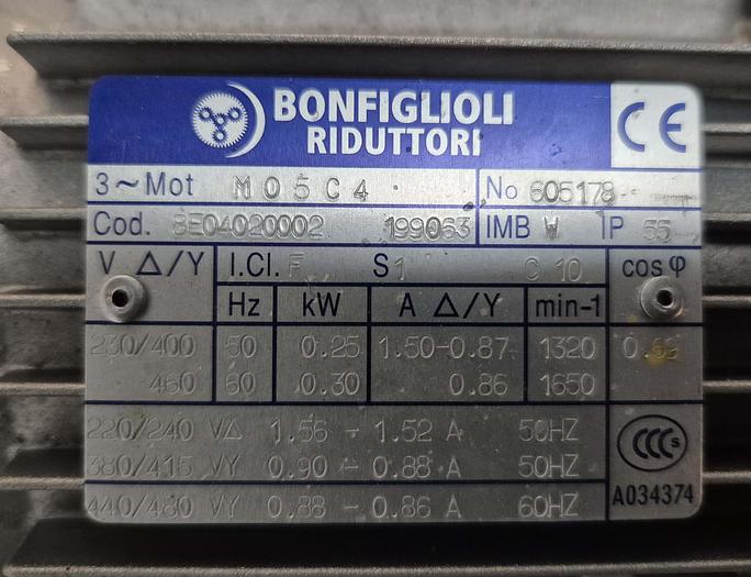 Gebraucht Getriebemotor-Set -Bonfiglioli Riduttori M05C4 / C112P505