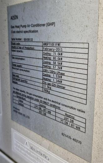 Gebraucht Aisin Gaswärmepumpe AWGP560E1-NFWE