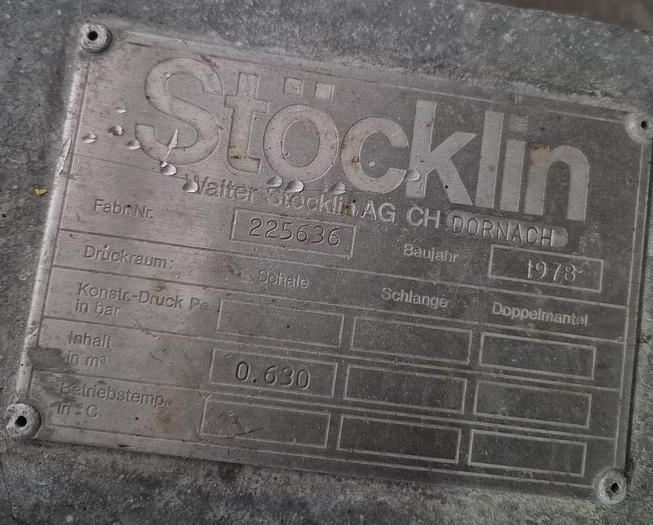 Used 1978 Stöcklin IBC-Behälter (Halar-beschichtet, verzinkter Rahmen) 670 ltr.