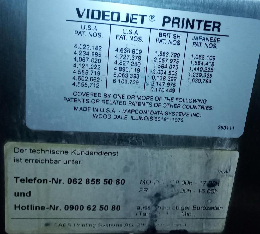 Gebraucht VideoJet Excel Serie 1000 Tinten-Jet-Coder-Drucker
