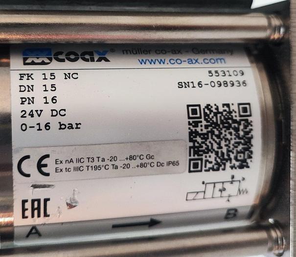 COAX, Müller co-ax 2/2 Wege coaxial direktgesteuerte Ventile FK15NC