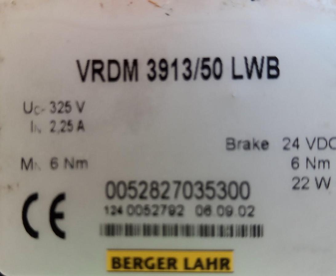 Berger Servo Motor VRDM3913/50LWB