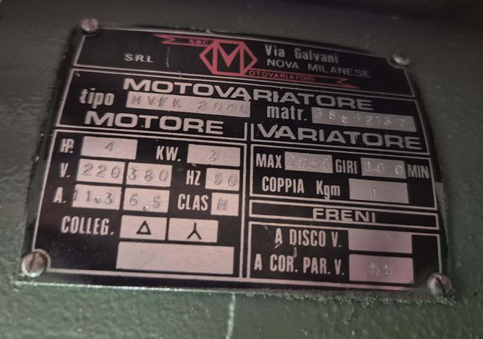 Gebraucht S.B.C. Bremsmotor MVFK 2040 - 3 kW mit Variator